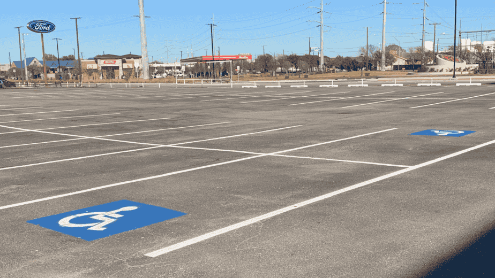General Motors Parking Lot Striping