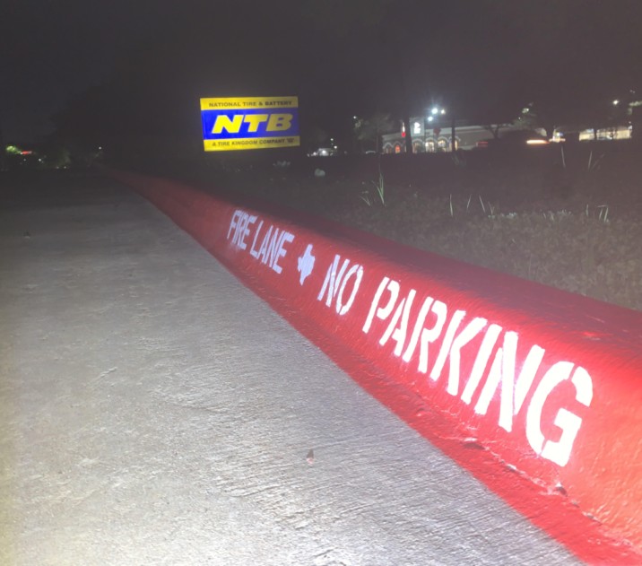 fire lane painting flower mound parking lot striping