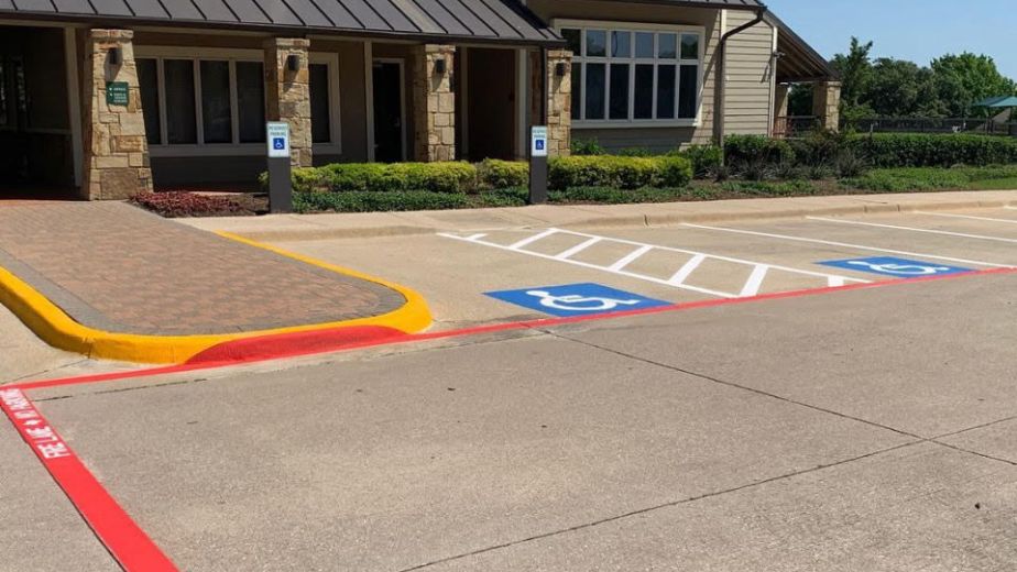 parking-lot-striping-dallas pressure washing fire lane striping parking lot line painting